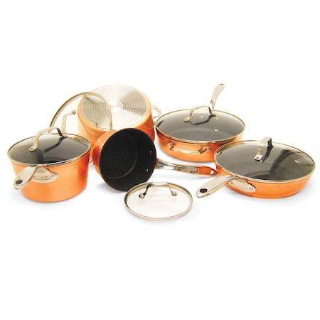 The Rock(Tm) By Starfrit(R) THE ROCK by Starfrit 10-Piece Copper Cookware Set 030910-001-STAR